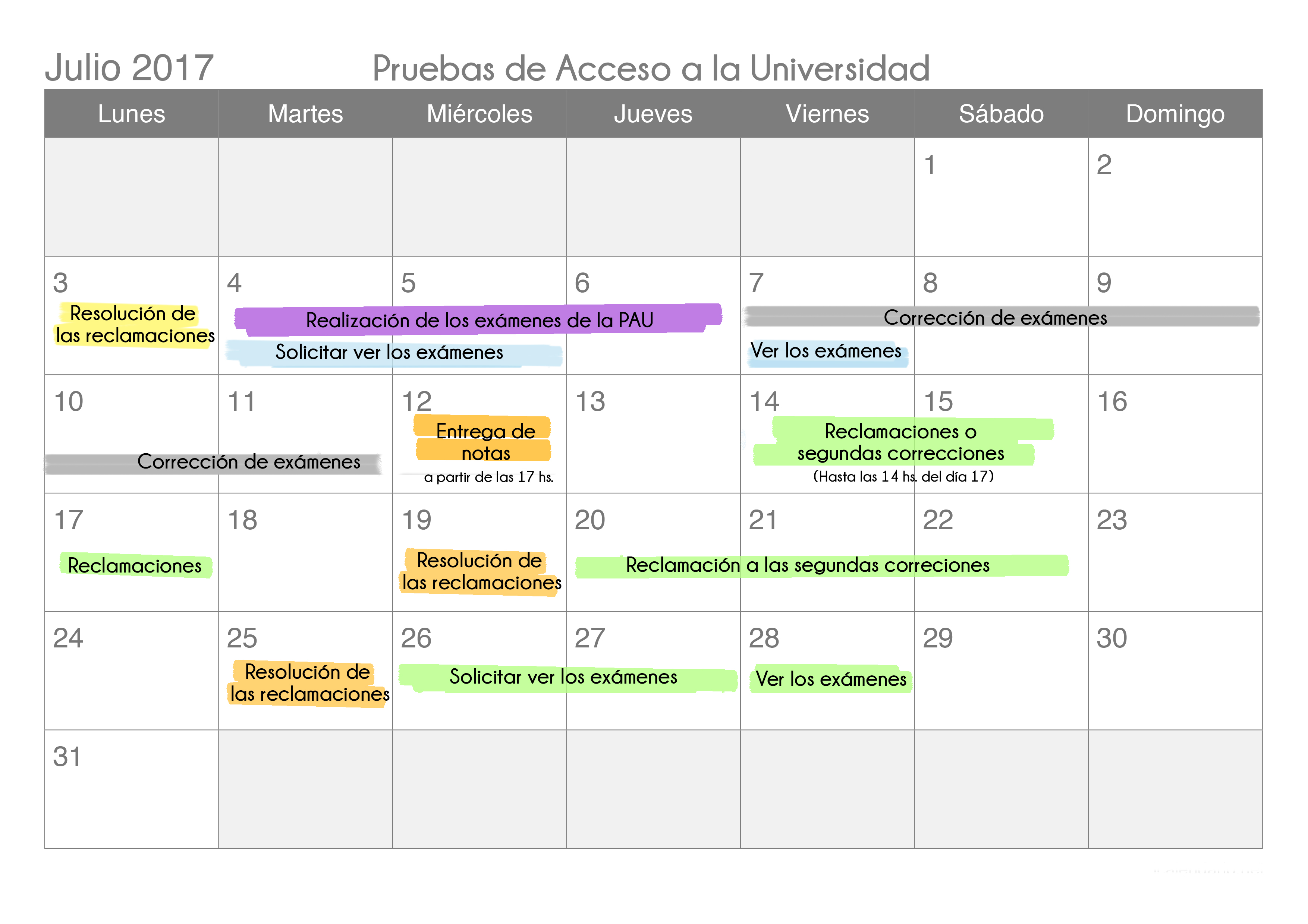 JULIOPAUcalendario Banco de Exámenes Resueltos Selectividad UMH